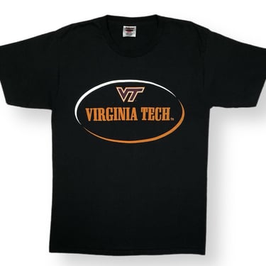 Vintage 90s Virginia Tech University Hokies Single Stitch Collegiate Graphic T-Shirt Size Medium/Large 