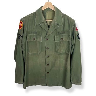 Vintage 1960s OG-107 US Army Utility Shirt ~ fits M