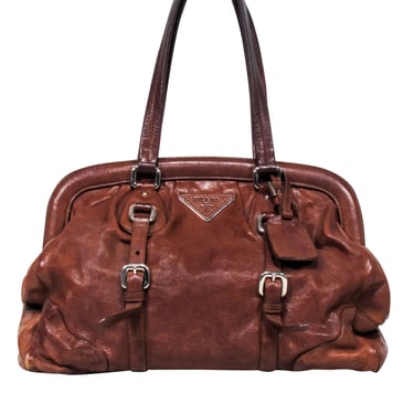 Prada - Brown "Vitello Shine" Handbag