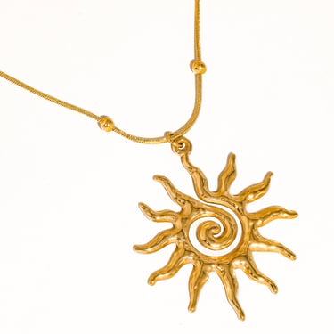 Taiyo 18K Gold Non-Tarnish Boho Sun Necklace