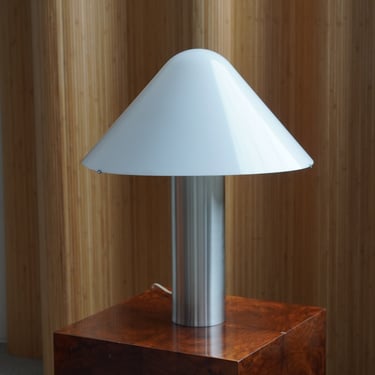 White and Chrome Table Lamp