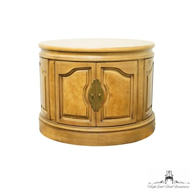 THOMASVILLE FURNITURE Italian Provincial Burled Wood 29" Round Drum Accent End Table 193-6075-5 