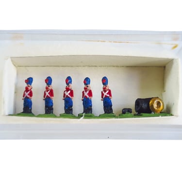 Vintage Micro 1:144 Soldiers and Cannon • Dolls Toy • Vintage Micro Miniature Model One of a Kind 