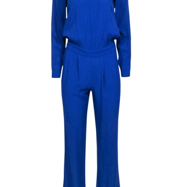 Diane von Furstenberg - Blue Long Sleeve Jumpsuit Sz 0