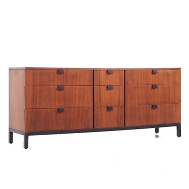 Milo Baughman for Directional Mid Century Walnut Lowboy Dresser - mcm 