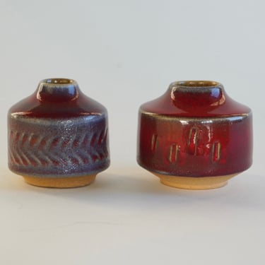Bo Melander Petite Ceramic Red Vase 