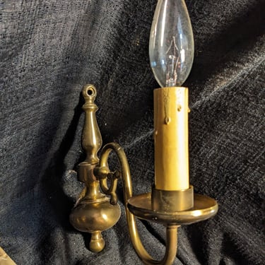 Pair of Colonial Brass Sconces