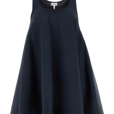 Loewe Woman Midnight Blue Stretch Nylon Mini Dress