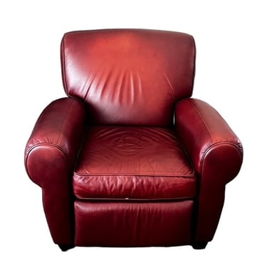 Burgundy Leather Recliner Club Chair TR260-3