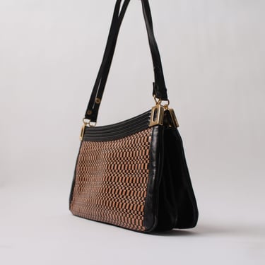 Vintage Woven Leather Shoulder Bag