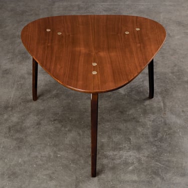1960s Yngve Ekström Tripod Side Table Walnut 