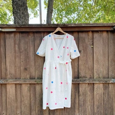 fruitful dot linen dress