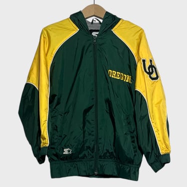 Vintage Oregon Ducks Hooded Windbreaker Jacket Youth XS