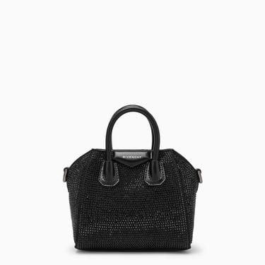 Givenchy Antigona Micro Black Bag With Rhinestones Women