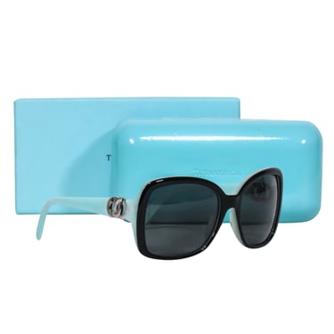 Tiffany & Co. - Black & Robin Egg Blue Square Sunglasses