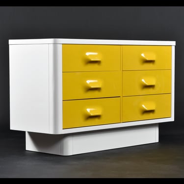 Raymond Loewy Inspired Yellow Chapter One Dresser by Broyhill Premier 