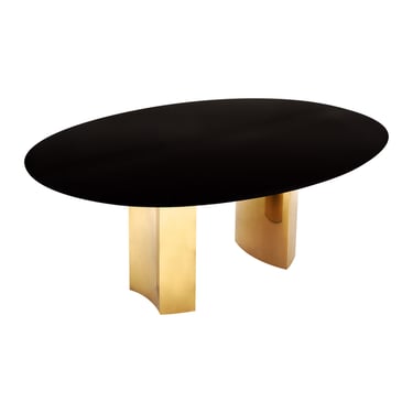 Italian Brass and Corian Dining Table