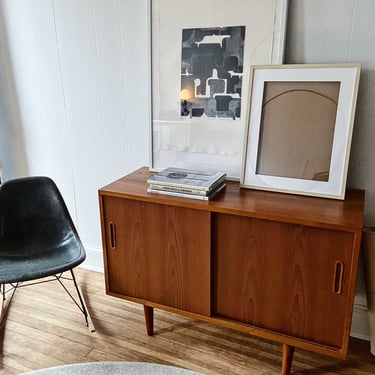 Apartment size Danish Teak Credenza Vintage Mid Century Bedside Table Teak Nelson Nakashima Wormley 