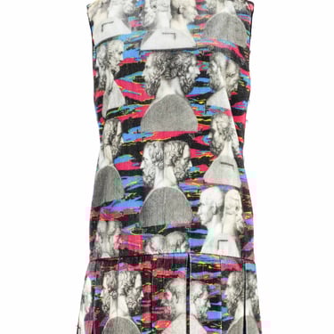 2021 Louis Vuitton Fornasetti Printed Velvet Mini Dress
