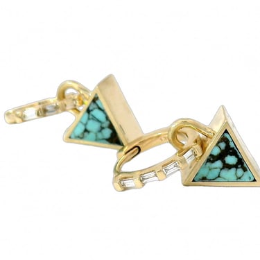 3-In-1 Reversible Giza Earrings - No. 8 Turquoise & Black Jade