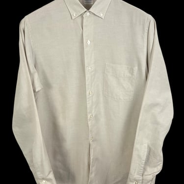 Vintage 1950s ARROW Sussex Sanforized Button-Down Cotton Shirt ~ M ~ Gussets ~ Dress ~ Oxford Cloth ~ OCBD ~ Golden Era 