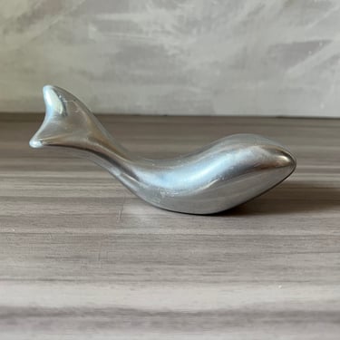 Vintage Hoselton Canada Whale Modernist sculpture, signed and numbered cast aluminum 