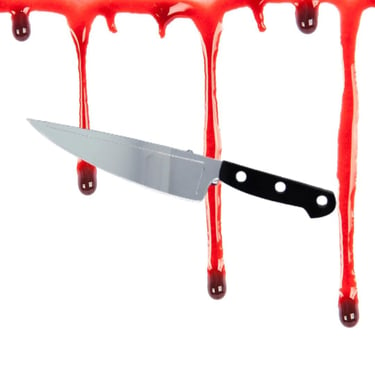 Knife Hair Clip Acrylic Barrette Goth Horror Spooky Halloween 