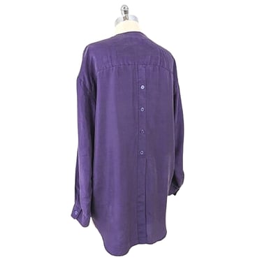vintage 80's oversized silk blouse (Size: OSFM)
