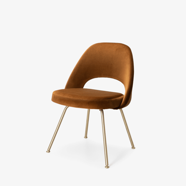 Saarinen Executive Armless Chairs, Brushed Brass