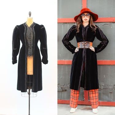 1910 EDWARDIAN velvet TUXEDO COAT small | new fall winter 