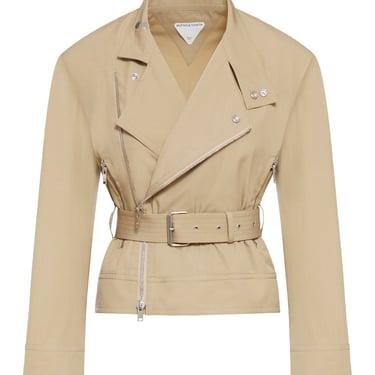 Bottega Veneta Women Compact Cotton Blouson With Belt