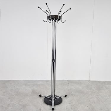 Vintage chrome coat stands by Willy Van Der Meeren for Tubax, 1970s - vintage coat hook - vintage coat stand - cloathing storage 