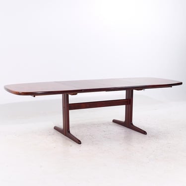 Skovby Mid Century Danish Rosewood Hidden Leaf Expanding Dining Table with 2 Leaves - mcm 