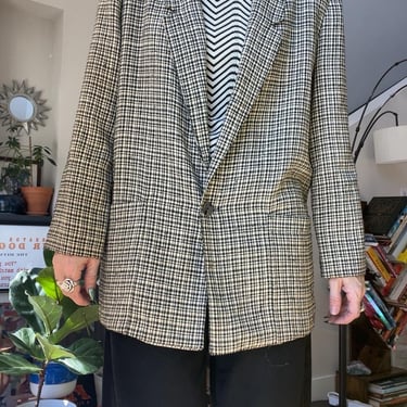 VTG 90s Woven Check Blazer 