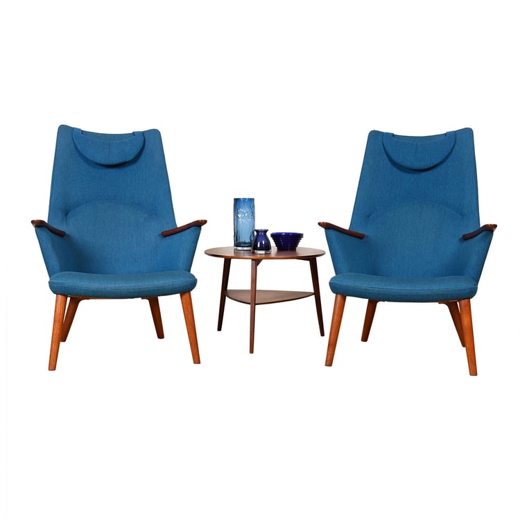 Pair Hans Wegner AP-27 Easy Lounge Chairs for A. P. Stolen