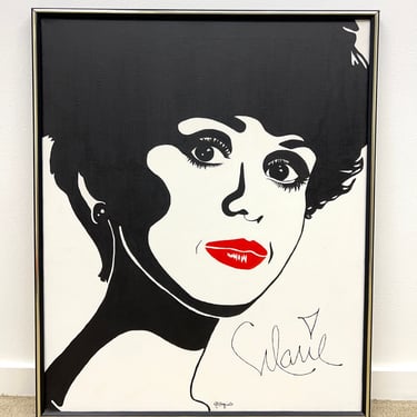 vintage 1970’s pop art Tony D’Acquisto painting Marie Osmond mid century 