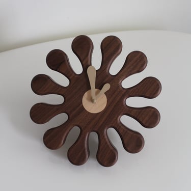 Walnut Splat Clock by Devon Munro