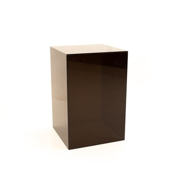 Mid Century Black Acrylic Cube Side End Table - mcm 