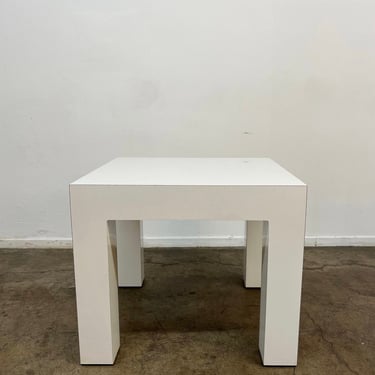 As is- White Laminate Side Table 