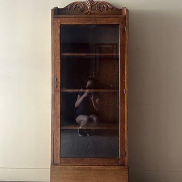Oak glass display case