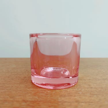 Vintage Iittala Kivi Votive Candleholder for Marimekko | Sweet Pink | Finland | 1988 | Heikki Orvola 
