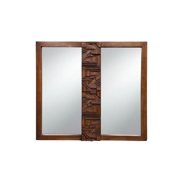 Lane “Pueblo” Mid Century Modern Vintage Brutalist Double Mirror Center Accents 