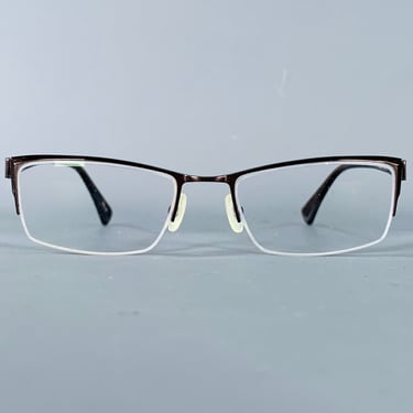 KIO YAMATO Brown Gunmetal Titanium Acetate Eyewear Readers