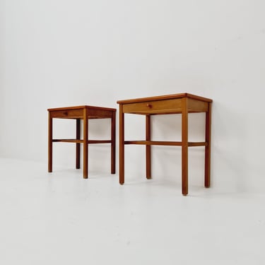 Mid century Danish teak side tables/ Bedside tables/ Nightstands, Denmark, 1960s, set of 2 