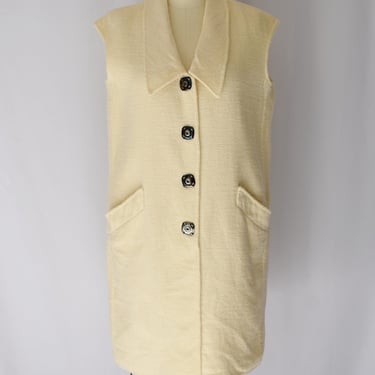 Vintage Cream Wool Dress by Oscar de la Renta | S/M 