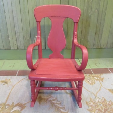 Child's Red Rocking Chair