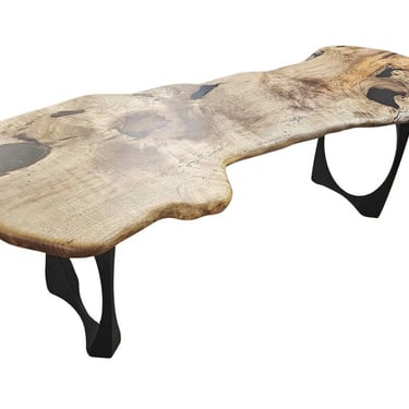 Industrial Live Edge Coffee Table