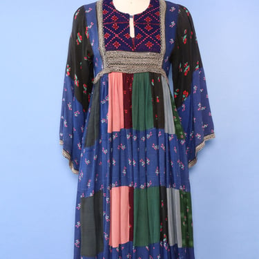 Blue Period Bohemian Patchwork Dress XS/S