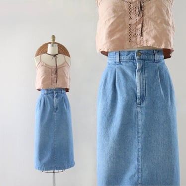 imperfect denim skirt (see details) - 33 - vintage 90s y2k womens blue jean size large skirt 