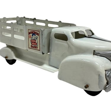 1930's Marx Marcrest Pressed Steel Pure Milk Dairy Toy Truck 